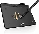 Tableta Gráfica UGEE S640,Tableta Digitalizada Portátil Ultradelgada de 2.4G,con Función de Inclinación, Teclas Personalizadas, Lápiz sin Pilas para Windows Mac Linux