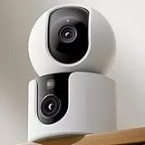 Xiaomi Smart Camera C300 Dual | Cámara de vigilancia Interior con WiFi 360º con 2 Direcciones | Cámara de Seguridad sin Cable con Resolución 2K e IA | Uso en Interior con Visión Nocturna