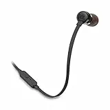 JBL Auriculares intrauditivos universales T110 con control remoto y micrófono, Negro