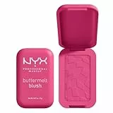 NYX PROFESSIONAL MAKEUP Rubor en polvo Buttermelt, resistente a la decoloración y a la transferencia, hasta 12 horas de uso de maquillaje, fórmula vegana - Butta With Time