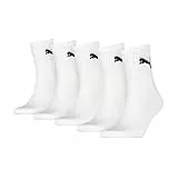 PUMA Short Crew Socks (5 Pack) Calcetines, Blanco, 39-42 (Pack de 5) Unisex Adulto