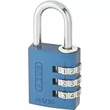 Abus 145/30_AZUL - Candado aluminio combinacion 30mm 3 dígitos azul