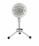 Logitech for Creators Blue Snowball Micrófono de Condensador USB para Grabaciones, Streaming, Podcasting, Gaming, PC, Mac, Patrones de Captación Cardioide y Omnidireccional, Diseño Retro - Plata