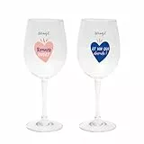 Sr. Wonderful – Juego de 2 copas de vino – Buenas ondas y vino abundante! - Capacidad de las lentes: 475 ml