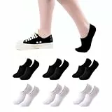 Calcetines Invisibles para Hombre y Mujer. Pinkies Unisex. 85% Algodón. Calcetines Cortos Transpirables, Antideslizantes, Anti-olor Blanco, Negro Pack 6 Pares