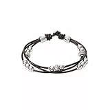 Fossil Pulsera Para Mujer, 19 Cm Pulsera De Cuero Genuino Marrón, JA6068040