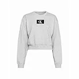 Calvin Klein Mujer Sudadera sin Capucha, Gris (Grey Heather), XS