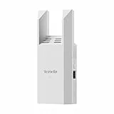 Tenda Repetidor WiFi AC1200, Extensor Amplificador Doble Banda 2.4/5 GHz, Cobertura hasta 150 m², Puerto Ethernet, Modo Ap, Indicador LED, WPS, WPA2 (A18)