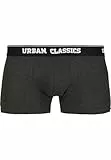Urban Classics Tb1277 Bóxer, 1 Negro y 1 carbón, XXXXXL (Pack de 2) para Hombre