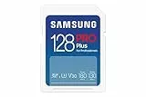 Samsung PRO Plus Tarjeta de memoria SD, 128 GB, 180 y 130 MB/s, Full HD & 4K UHD, UHS-I, U3, V30, A2, Compatible con Smartphone Android, Tableta, GoPro y Drone DJI (MB-SD128S/EU)