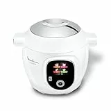 Moulinex Cookeo+ - Multicooker inteligente de alta presión, 6 L, 80 recetas integradas, sin vigilancia, pantalla intuitiva, guía de cocción paso a paso, aplicación dedicada, blanco CE854110