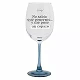 Mr. Wonderful - Copa de vino - No sabía qué ponerme… y me puse un copazo - Copa de vino con mensaje - Realizada en vidrio - Capacidad: 47 cl.