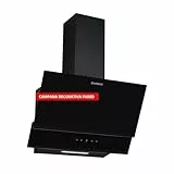 Corberó - Campana Decorativa | 60 cm | VICTORIA400FNB | Motor Inverter 65W | Caudal 387 m³/h | 3 Velocidades | Control Touch | Filtro Aluminio | Filtro Carbón | Eficiencia Energética A | Cristal Negro