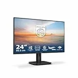 Philips 24E1N1100A Monitor 24 Pulgadas FHD, 120Hz, IPS, 1 MPRT, Adaptive Sync., Altavoces (1920x1080, 1x HDMI 1.4), Negro
