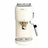 Jocca - Cafetera Espresso 20 Bares con Vaporizador, 1400W, Depósito 1L, Botones Táctiles Iluminados, Calentador de Tazas y Termobloque de Calentamiento Rápido