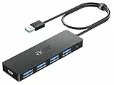 acer HUB USB 3.0, Ultradelgado Multipuerto Adaptador USB 3.0 de 4 puertos para PC, Portátil, Teclado, Mouse, Disco Duro, MacBook Pro/Air, 60 cm