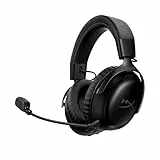 HyperX Cloud III S - Auriculares Gaming inalámbricos, Bluetooth, 2.4Ghz, PC, PS5, Xbox, Drivers 53 mm, DTS, micrófono 10mm, batería hasta 200h, Negro