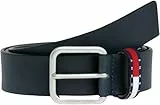 Tommy Jeans Cinturón Hombre Ryan Regular con bandera de piel, Azul (Dark Night Navy), 100 cm