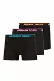 Antonio Rossi (Paquete de 3/6) Boxers Ajustados para Hombre | Calzoncillos Tipo Bóxer Con Cintura Elástica | Suaves y Transpirables para Uso Diario