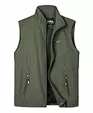Oralidera Hombre Chaleco Tipo Safari Multibolsillos Chaqueta Chaleco de Pesca Chaleco de Fotografía Al Aire Libre Versátil para Hombres, Verde, L