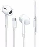 Auriculares USB C, Cascos intrauditivos Tipo C con Micrófono, Control de Volumen y Sonido Puro, Compatible con iPhone 15/16 16 Pro/Samsung S20/S21/Huawei/P20 Pro/30 pro/P40/Google Pixel 3/4
