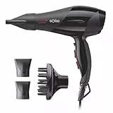 Solac SP7170 Expert 2600 Tourmaline - Secador de pelo 2600W. Secado ultra rápido. Función iónica. Botón aire frío. Protección Turmalina. 2 Concentradores. Difusor. Negro