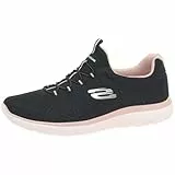 Skechers Summits Lite, Zapatillas Mujer, Black Mesh Light Pink Trim, 39.5 EU