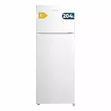 Cecotec Frigorífico Combi Compacto Bolero CoolMarket 2D 204 White E, 204L, 143 cm de Alto, 55 cm de Ancho, Clase E, Silencioso, Iluminación LED, Compresor Inverter Plus, Tecnología Cíclica, Blanco