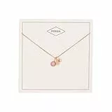 Fossil Collar Para Mujer Personalización, Longitud Total: 40 cm + 5 cm Extensión Cadena Oro Rosa Collar Acero Inoxidable, JF03046791
