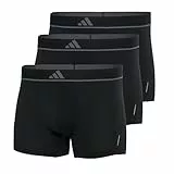 adidas Herren Unterwäsche Boxershorts 3er Pack-Trunk (3pk) -Active Micro Flex Eco Ropa Interior, 000 Black 2, S Hombres