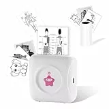 vretti Mini Impresora TP2-Y Sticker-Drucker, BT Inalámbrico Impresora Térmica, Portátil Impresora Termica, Impresora Fotográfica para Lista Nota Trabajo Listado Notas Diario Fotos DIY Viajes