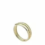 Fossil Anillo de mujer Vintage Heritage acero inoxidable color oro, JF03801710