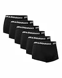 DANISH ENDURANCE Calzoncillos para Hombre de Cintura Baja y Pernera Corta, 6 Pack, Negro - 6 Pack, L
