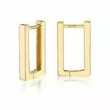 ALEXCRAFT Pendientes Rectangulares Mujer Oro 925