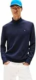 Tommy Jeans Jersey Hombre Slim Cuello Medio, Azul (Dark Night Navy), S