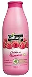 Cottage – Gel de ducha leche hidratante – Crema de frambuesa orgánica – 97% de ingredientes de origen natural – Botella 100% de origen vegetal, fabricado en Francia – 550 ml