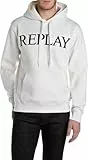 Replay M3104 Sudadera con Capucha, 011 Natural White, M para Hombre