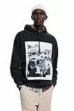 Desigual Sweat_Cross Sweatshirt, Negro/Blanco, M Men's
