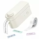 Makeid L1 Etiquetadora Adhesivas HD 300DPI, Mini Impresora Etiquetas Térmica Portátil, Compatible con iOS y Android, Ideal para Oficina y Hogar, Incluye Cinta de Etiquetas Plástica,Beige