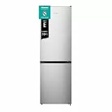 Hisense RB390N4ACE - Frigorífico Combi No Frost, Eficiencia Clase E, Capacidad 304 L con 186 cm Alto, Cajón Verduras, Puerta Reversible, Silencioso 39dB, Color Inox
