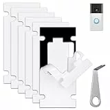 Vicloon 6 Cintas de Doble Cara para Timbre de Video con Batería de Anillo, Timbre de la Puerta de Soporte Sin Taladro Compatible con Ring Video Doorbell, con 1 Llave de Timbre, Fácil Instalación