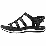 Geox D Sandal Vega A Sandalias Mujer Negro 40 EU