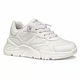 Geox J Loftus Girl B, Zapatillas, White, 33 EU