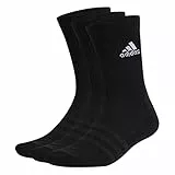adidas Unisex adulto Cushioned Crew Socks 3 Pairs, Black / White, 8.5-10