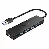 Aceele Hub USB 3.0 con 4 Puertos USB-A y Tipo-C Carga, Concentrador USB A 3.0 con Cable de 15cm Compatible para MacBook Pro, Mini Mac, Surface Pro 9, XPS, Xbox 1, PS5, PC portátil, SSD/HDD móvil y más