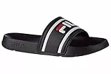 FILA Morro Bay Slipper, Sandalia Hombre, Black White, 45 EU