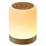 Auxmir Lámparas de Mesita de Noche, Recargable 3000mAh con USB, Táctil Regulable, 256 RGB Colores y 5 Modos de Luz, Lámpara de Mesa con Temporización, Luz Nocturna Inalámbrica, Marrón Oscuro