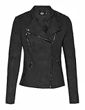 Only Onlava Faux Leather Biker Otw Noos Chaqueta, Negro (Black), 44 Mujer