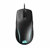 Corsair M75 Ratón para Juegos FPS Ligero RGB con Cable – 26.000 PPP – Botones Laterales Intercambiables – PC – Negro
