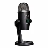 Logitech for Creators Blue Yeti Nano Micrófono de condensador USB Premium, Grabación, Streaming, Gaming, Podcasting, PC, Mac, Efectos Blue VO!CE, Cardioide y Omnidireccional, Sin Latencia - Negro